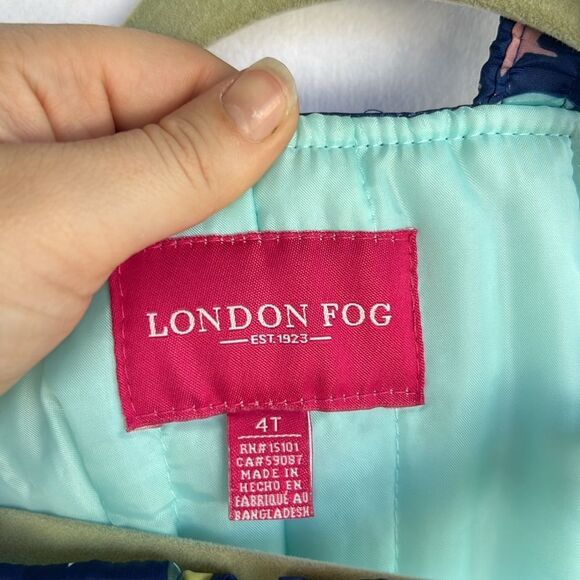 London Fog Girls Snow Pants Ski Bibs Size 4T Blue Stars - Picture 4 of 7